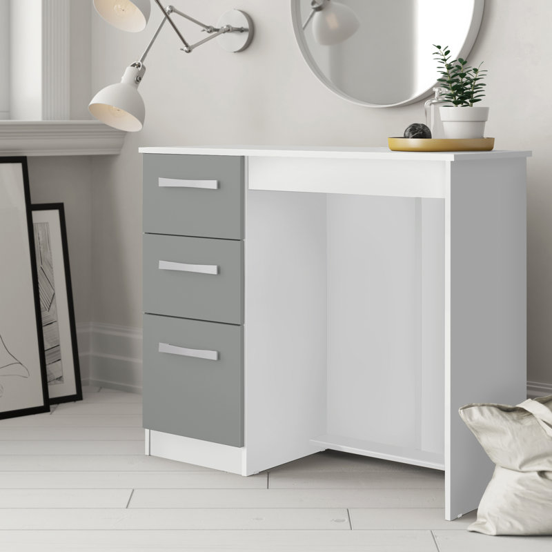 Marquitta Dressing Table, White/Grey