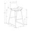 Chaise de bureau blanche en similicuir avec structure rembourrée