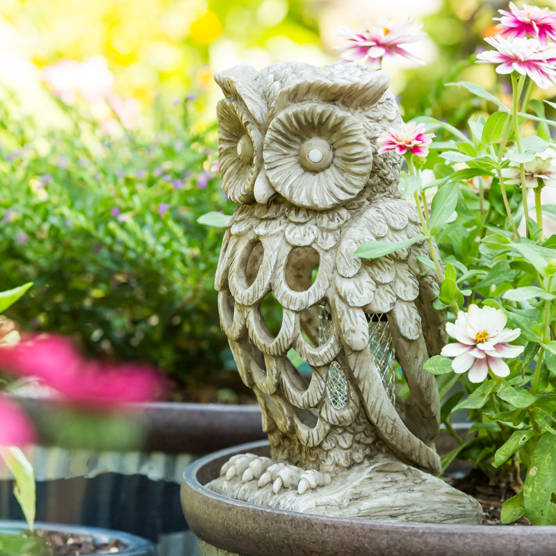 Statue de jardin Anshu Bug Zapper Owl
