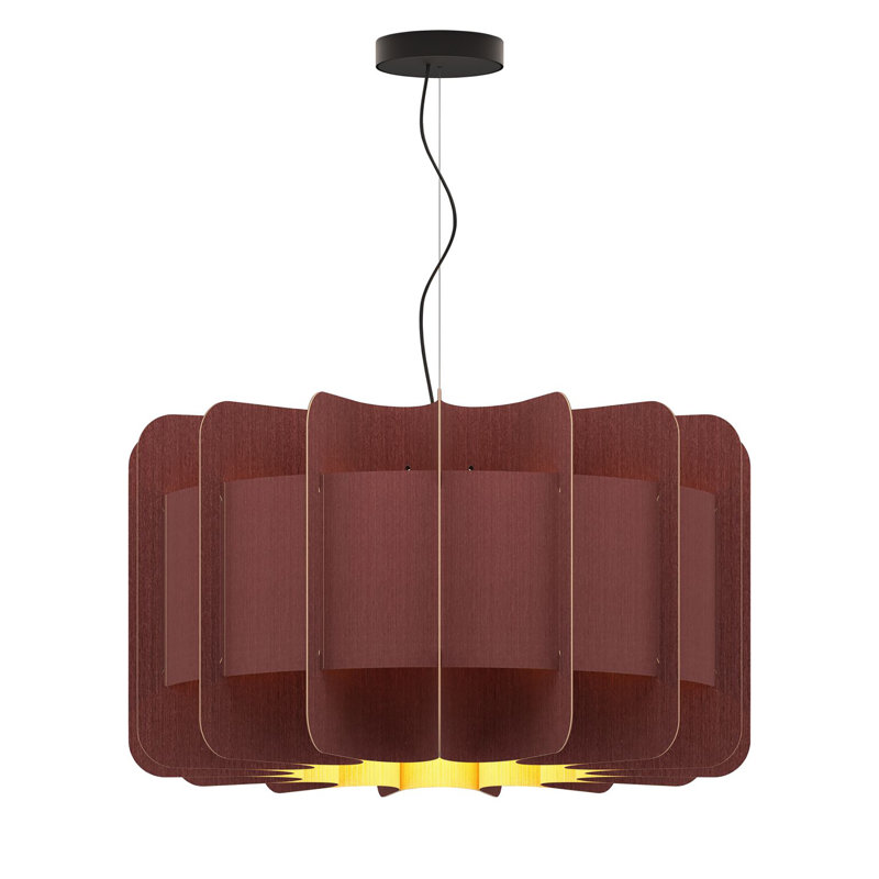 Clarissa 1-Light Single Pendant, 16.5" H x 29.8" W x 29.8" D, Violet