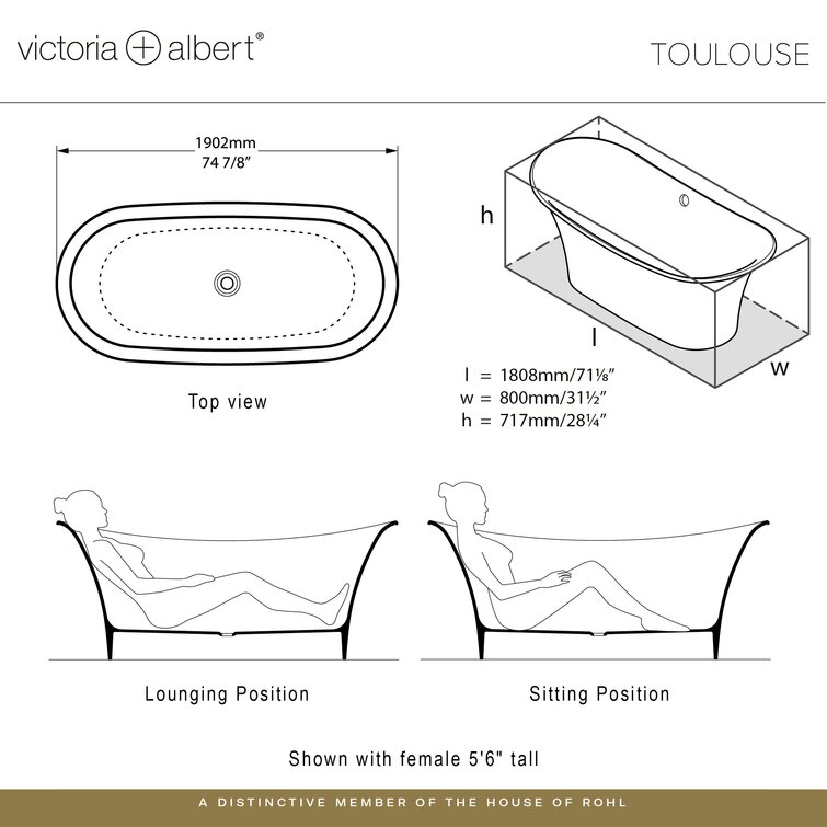 Toulouse Bathtub by Victoria and Albert