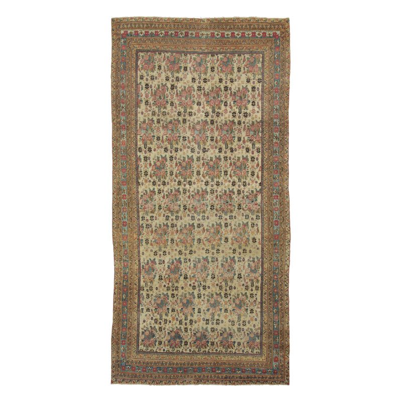 Antique One-of-a-Kind 5'0X12'0 Hand Knotted Area Rug