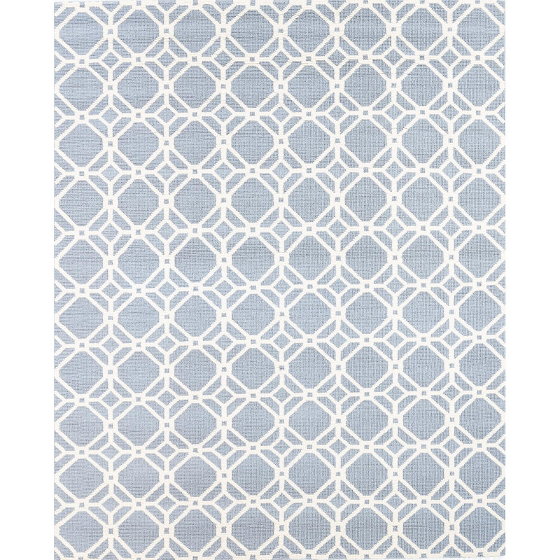 Wool Geometric Indoor Rug, Rectangle 5' x 8'