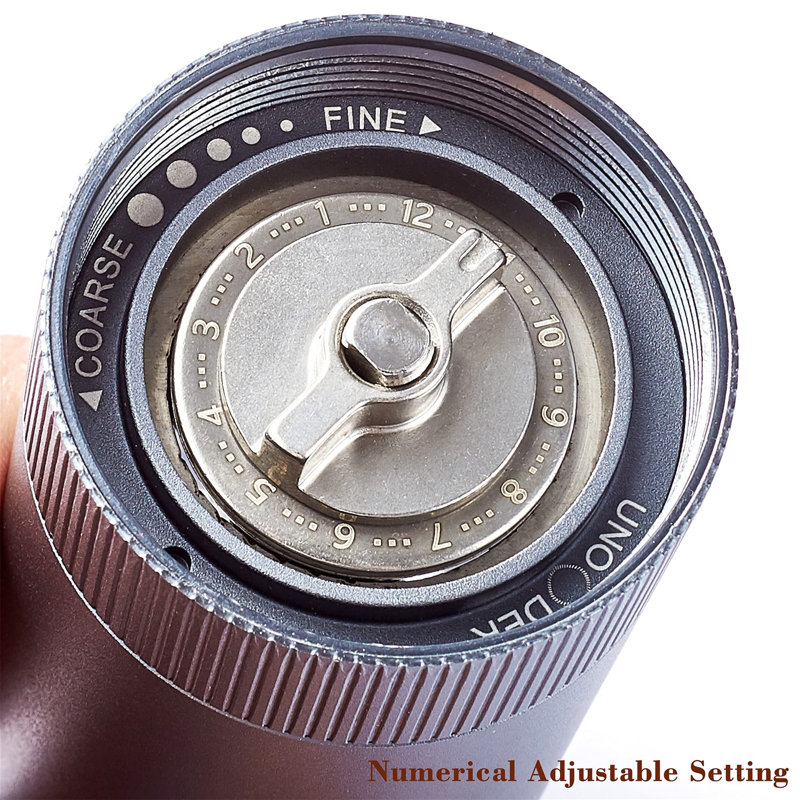 Nbarthome Stainless Steel Manual Burr Coffee Grinder
