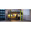 Lit mezzanine en bois avec bureau, support de rangement latéral, tablettes multiples et lumière RVB-475158583-475158585