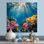 «God Rays in Deep Ocean» - art mural corail sous l'eau