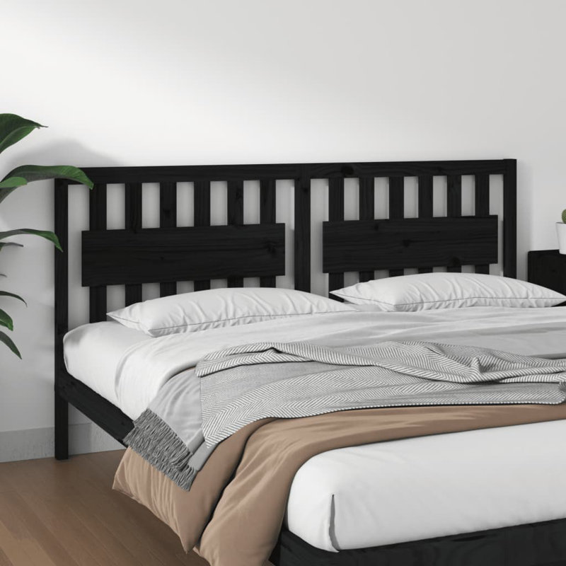 Messinger Solid Wood Headboard, 95.5 x 100 cm, Black