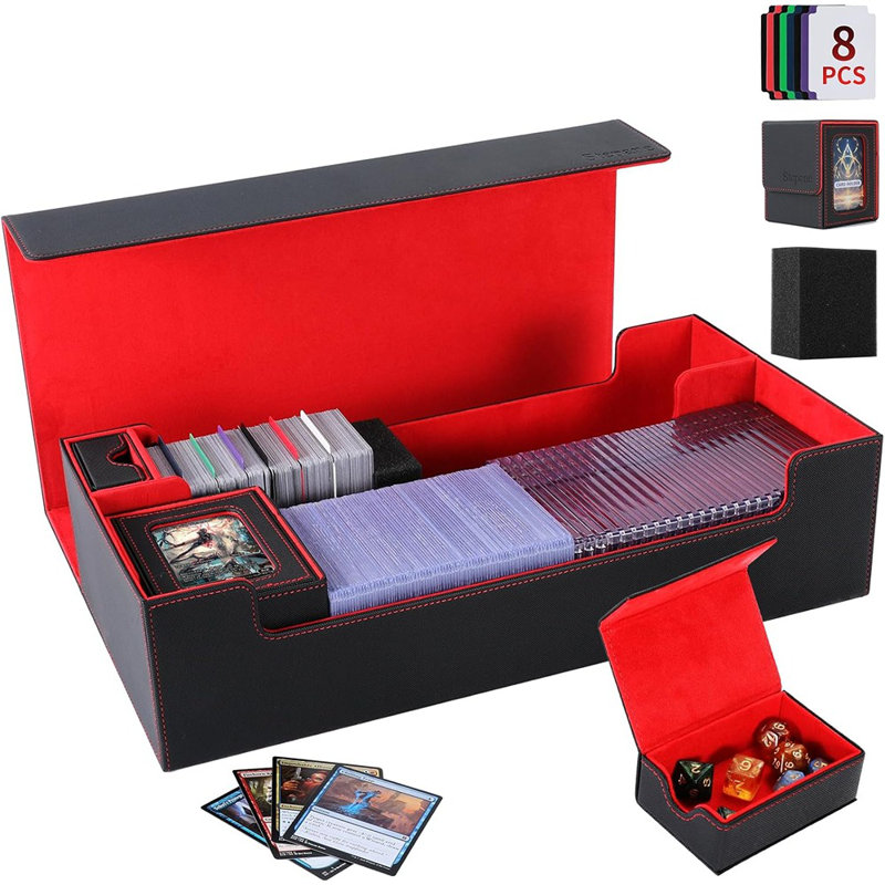 Trading Card Storage Box, 2200+ MTG Deck Box Magnetic Cl...