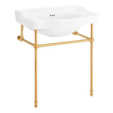 30" Cierra 31" Tall Vitreous China Rectangular Console Bathroom Sink with Overflow
