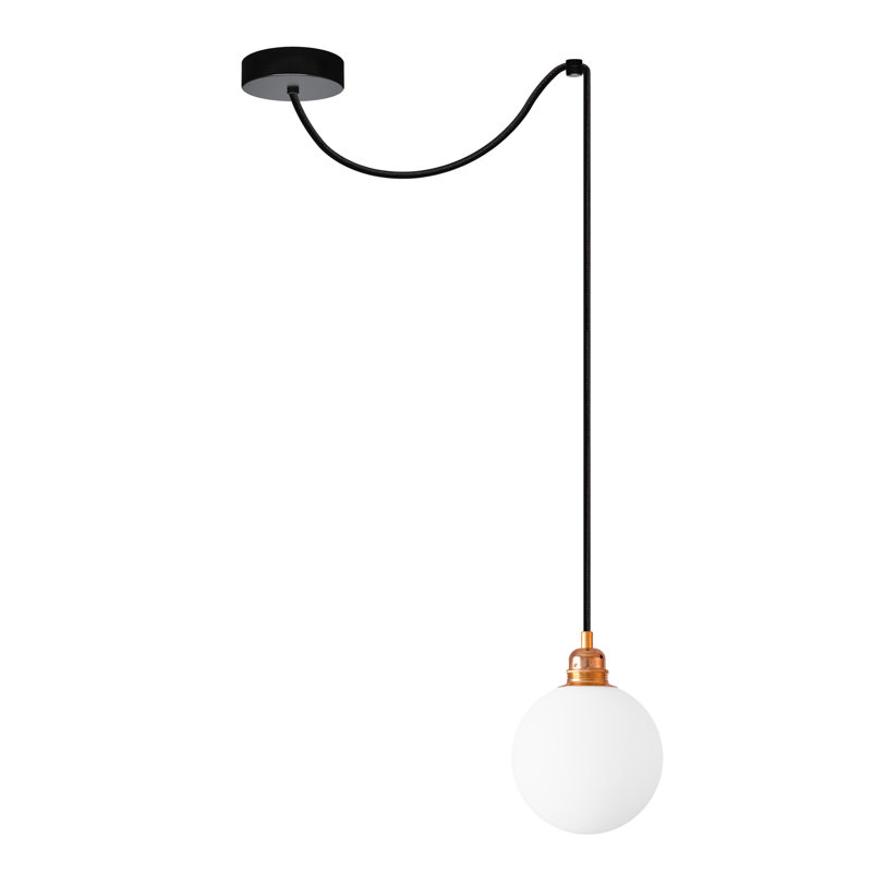 Ruithero 1 - Light Bulb Pendant, 371.5cm H x 15cm W x 15cm D, Copper/Black