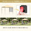 2.2 x 2.2 m Pop-Up Gazebo – Waterproof & UV Protection, 3-Stage Adjustable Height, Instant Setup for Garden & Patio-129414956