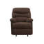 Fauteuil inclinable et coulissant chocolat avec accoudoirs coussinés-1514530025