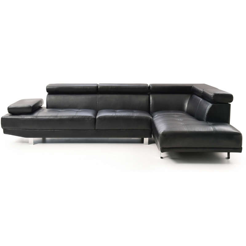 Canapés modulaires Riveredge (sans repose-pieds), Similicuir noir