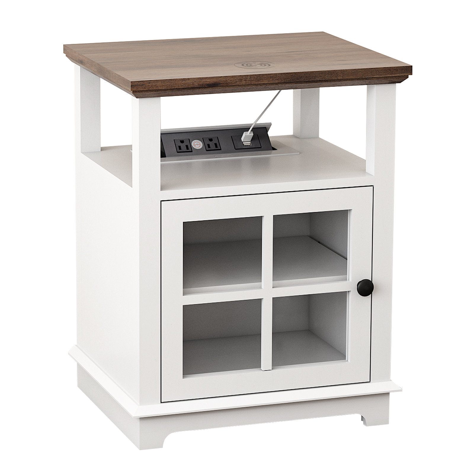 Red Barrel Studio® Cherelyn 24" Tall End Table with Storage and Built