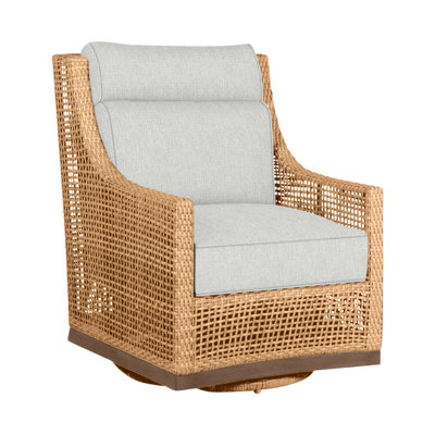 Outdoor Peninsula Gliding Wicker/Rattan Chair with Cushions