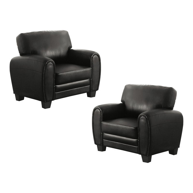 Fauteuil Hewart, Similicuir noir