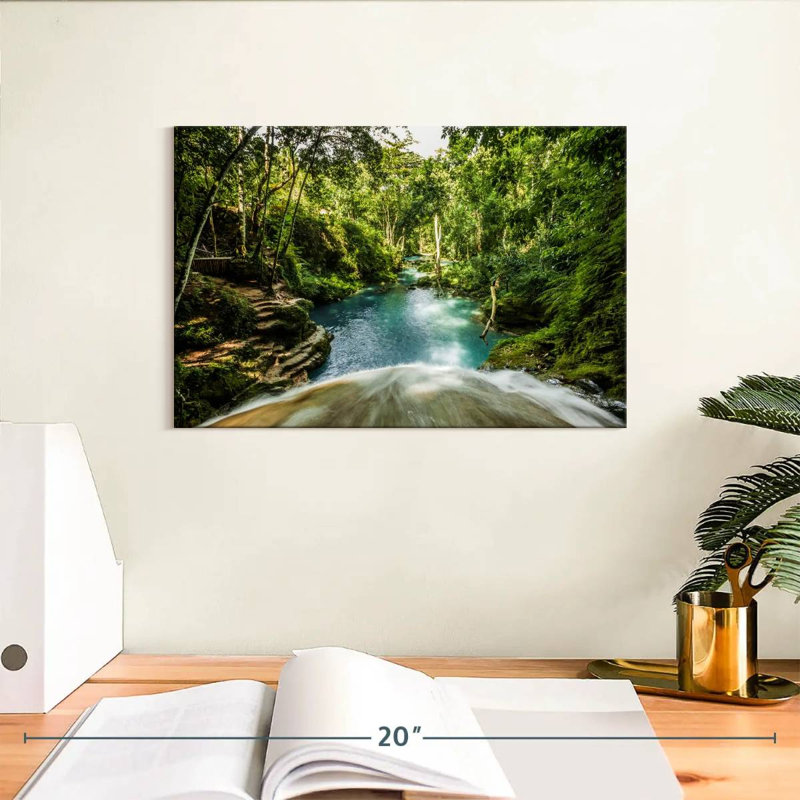 Alvord Jamaican Waterfall Paradise, H 8 po x l 12 po