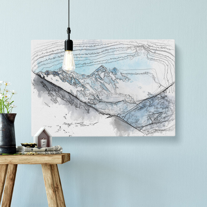 Mount Everest In Tibet & Nepal - Wrapped Canvas Painting, 35cm H x 50cm W x 3cm D