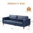 3-Seater Sofa Couch, 83 in Wide Faux Leather Sofa Couch with Spring Cushion, Modern Sofa with Deep Seats and 2 Removable Back Cushions, for Living Room, Bedroom, Apartment, Office, Beige-1421984616