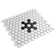 Metro 1" Hex Matte White with Snowflake 10-1/4" x 11-7/8" Porcelain Mosaic Tile