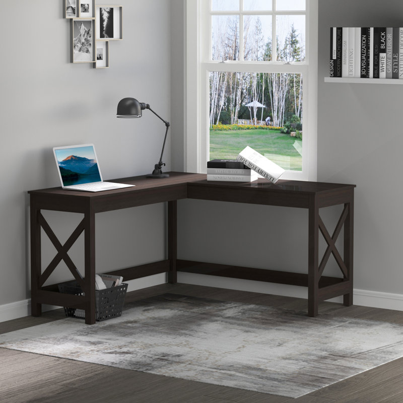 Bureau 57 po en L brun