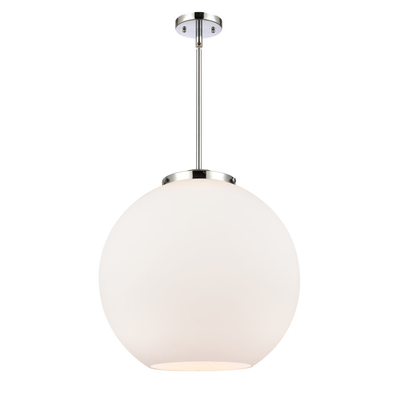 Luminaire suspendu simple à 1 lumière Ralph, Chrome poli