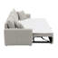 Canapé-lit modulaire avec coussins Beige Boucle