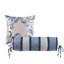 Ensemble de couvre-lit 5 pièces en jacquard avec coussins décoratifs bleu marine