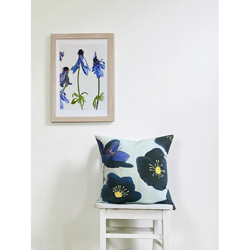 Wilted Anemone On Ecru Print, 22" H x 17" W