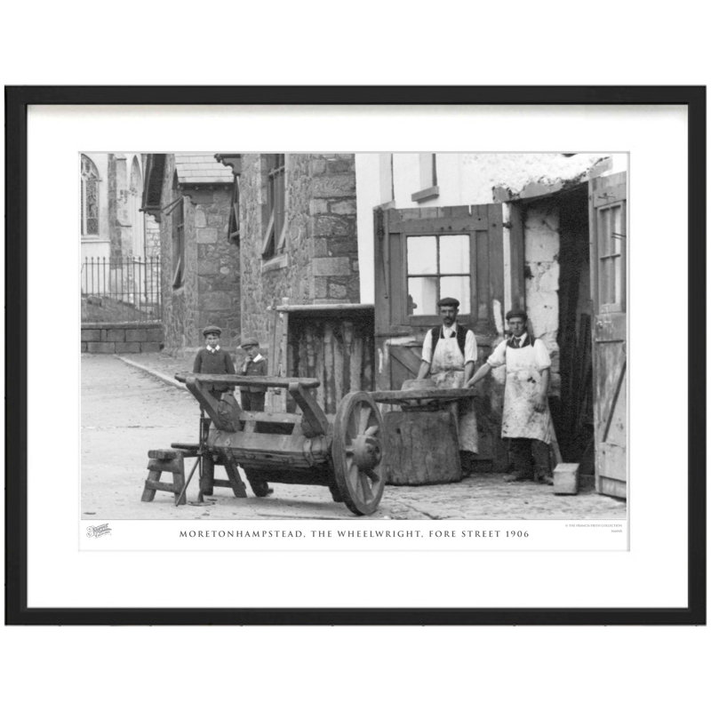 Moretonhampstead, The Wheelwright, Fore Street 1906 by Francis Frith - Single Picture Frame Print, 45cm H x 60cm W x 2.3cm D