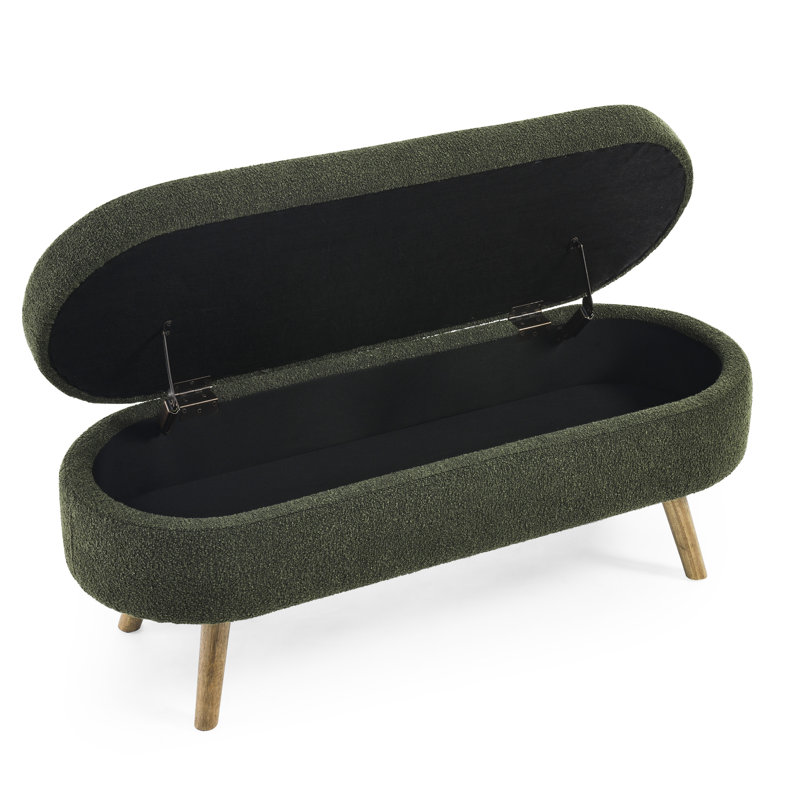 43.5"X16"X16" Storage Bench - Rubber Wood Legs, Handmade, Functional Footstool And Seat For Any Room Comfortable