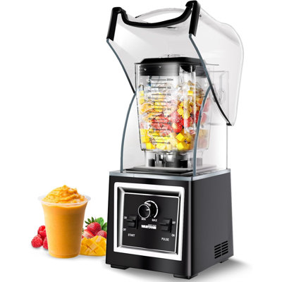Wantjoin Blender for Smoothie with Soundproof & Quiet, Black