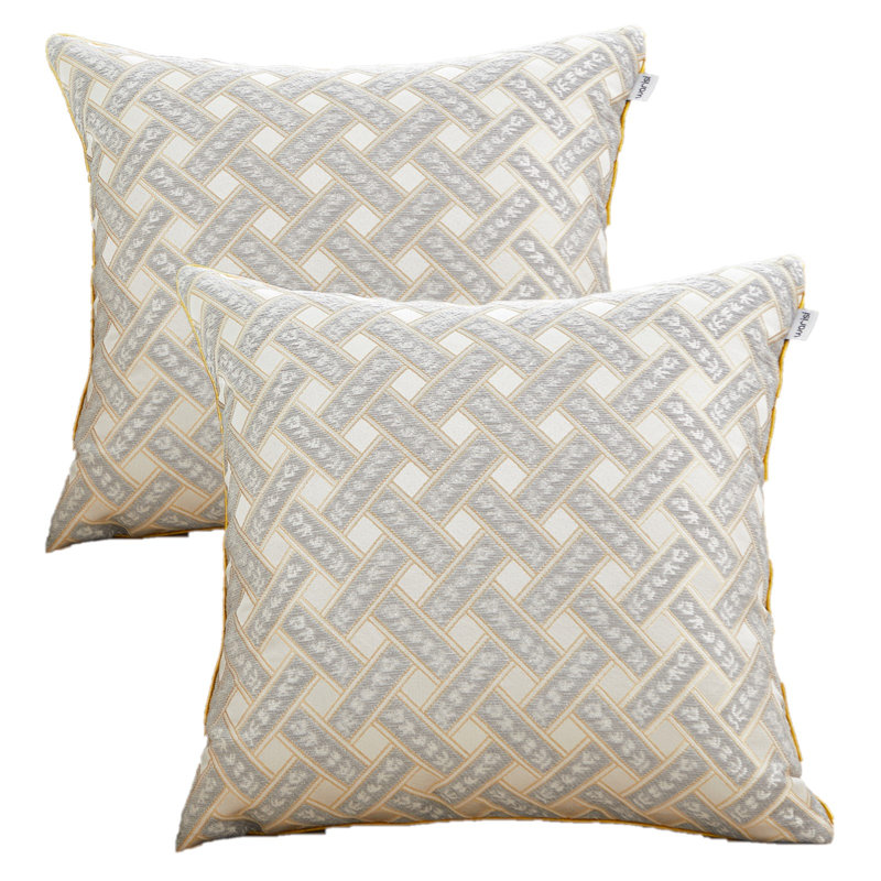Housse de coussin en chenille 18 po, Crème