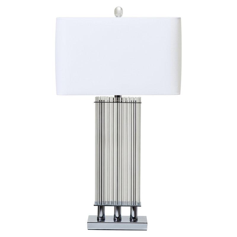 Table Lamp, Silver/Clear