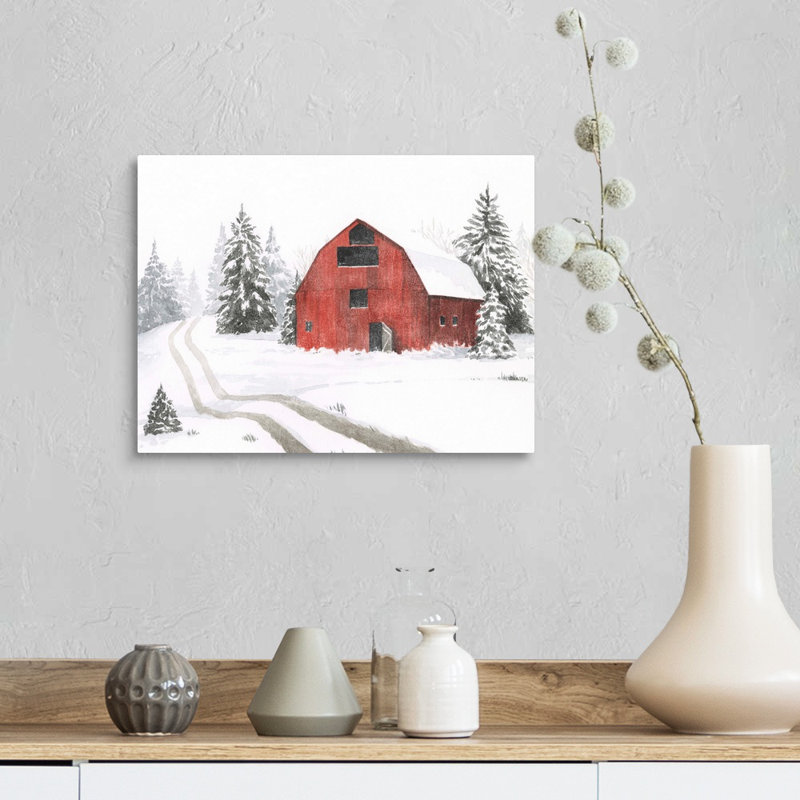 Reproduction d’art sur toile Evergreen Farm I par Grace Popp, H 12 po x l 16 po x P 1,25 po, Toile tendue