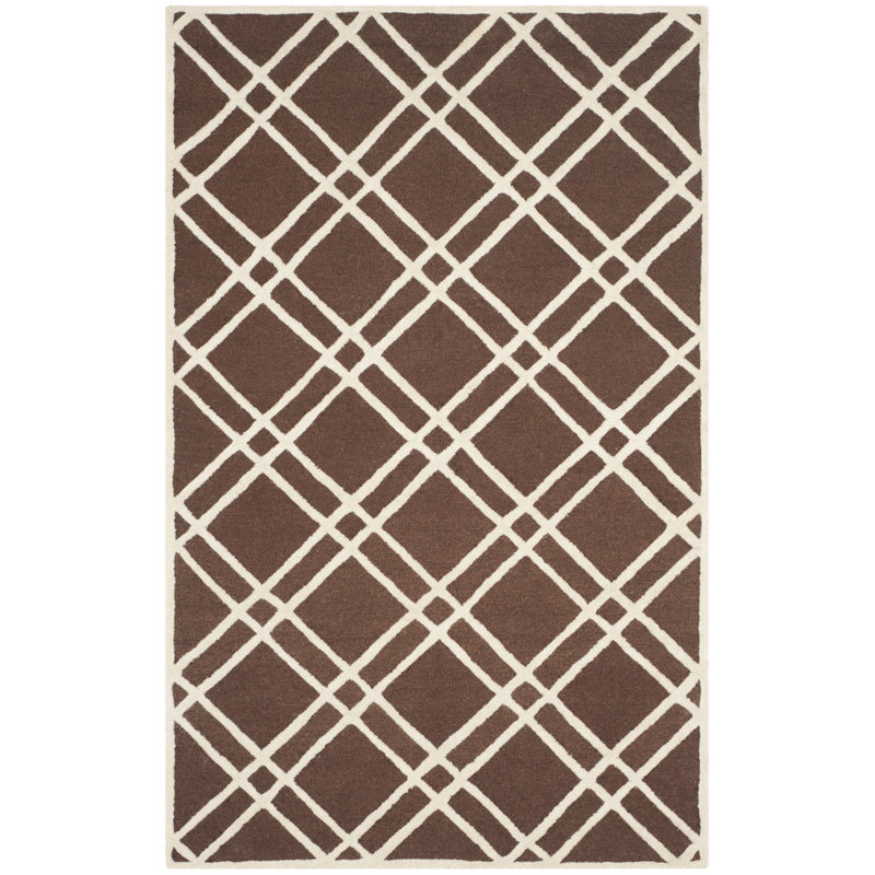 Ellicott Hand Tufted Wool Geometric Rug, Rectangle 6' x 9'