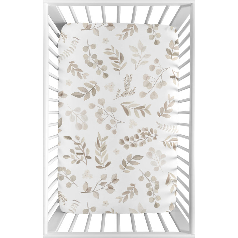 Drap-housse pour lit de bébé Botanical Leaf