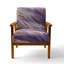 Fauteuil moderne rembourré mauve et doré Dynamic Abstractions II