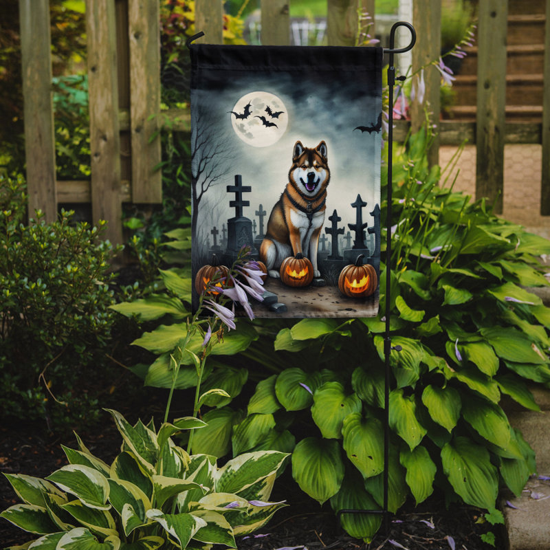 Drapeau de jardin Akita Spooky Halloween