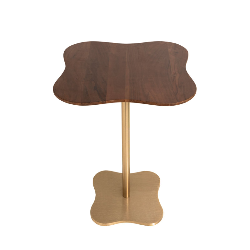 Table de bout à piédestal en bois massif