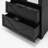 2 Door Wood Wardrobe For Bedroom With Hanging Clothing Rod Inside The Cabinet And 2 Drawers For Storage Organization, Built-In Induction Light Multifunctional Closet With Mirror, Black