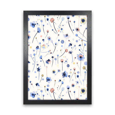 Blue Soft Flowers - Print