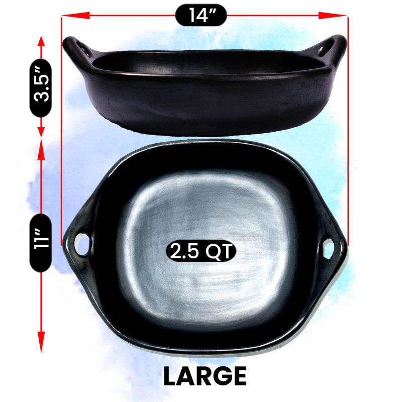 Ancient Cookware 12'' Earthenware Roasting Pan