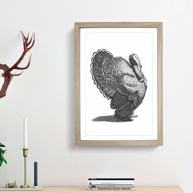 Turkey in Black & White by Johan Teyler - Framed Print, Oak Framed, 65cm H x 48cm W x 2cm D