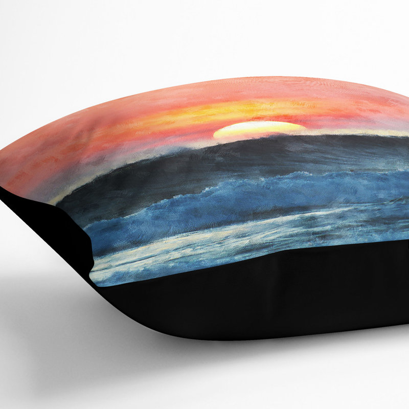Square Throw Cushion, Black, 40cm H x 40cm W x 15cm D