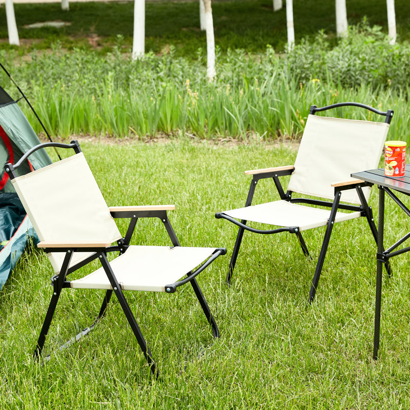 Chaise pliante d'extérieur moderne avec et glissement - beige 280Lbs pour le divertissement de jardin de patio
