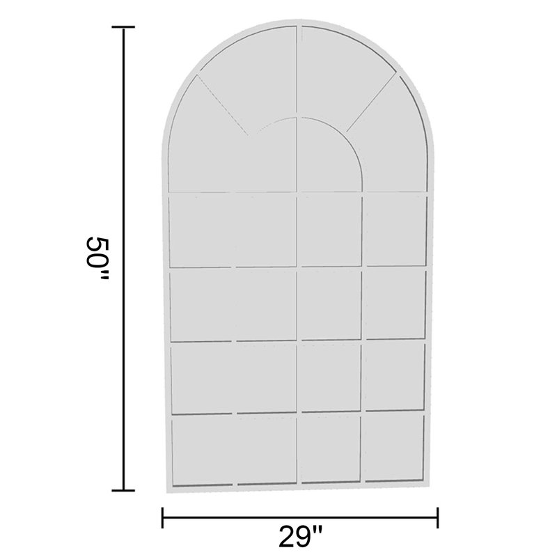 Miroir d'appoint Bayliff, 50 po x 29 po, Panneau de fenêtre