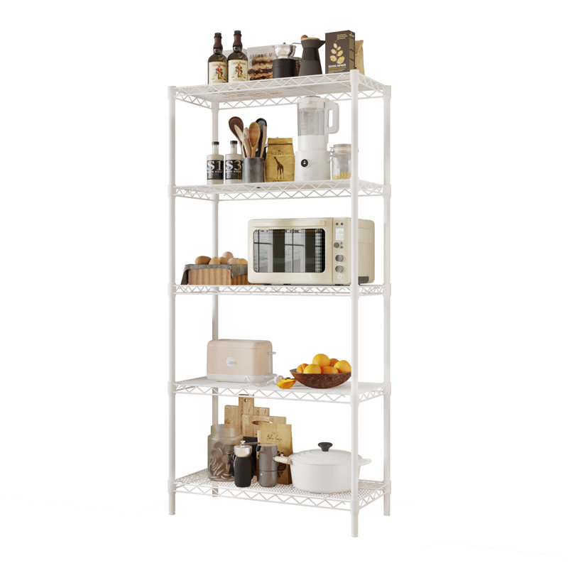 Étagère de rangement à 5 niveaux, Blanc