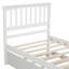 Lit plateforme simple avec lit gigogne en bois massif blanc pour une chambre à coucher sophistiquée, spacieuse et élégante