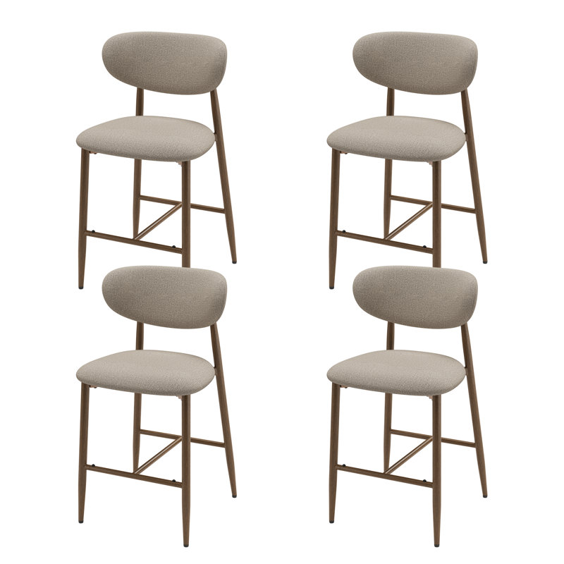 Tabouret de bar rembourré avec structure en métal massif, Chameau